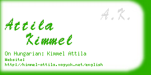 attila kimmel business card